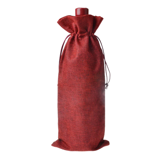 TAG Liquor Stores Liquor Gift Delivery Canada - Red or Brown Burlap Wine Bag