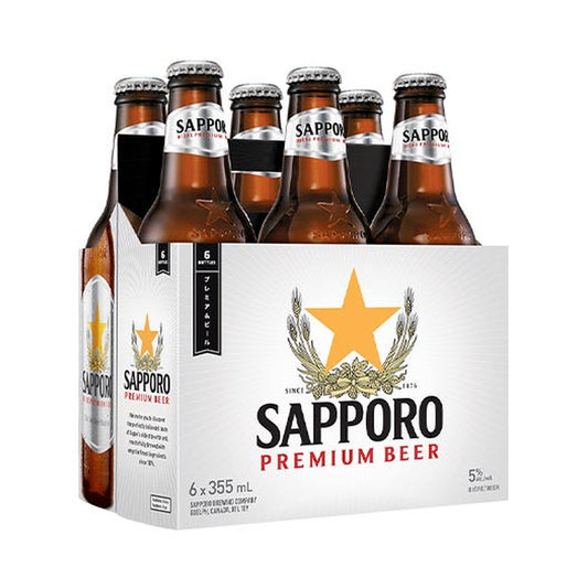 Sapporo Premium Lager 6 Bottles x 355 mL