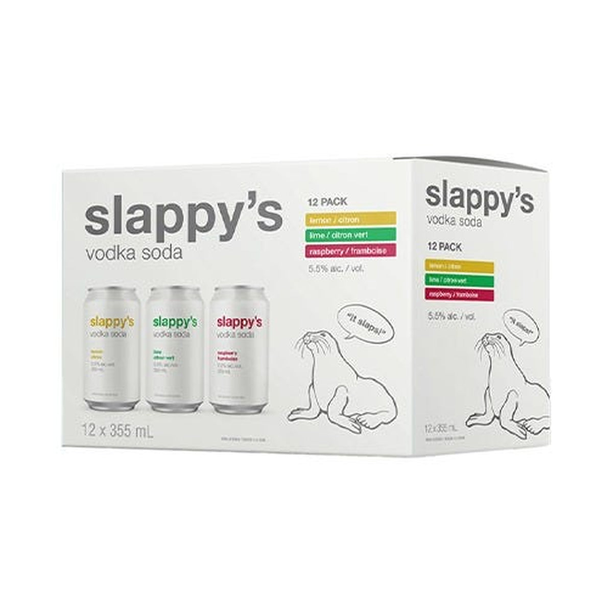 Slappy's Vodka Soda Mix 12 x 355 mL