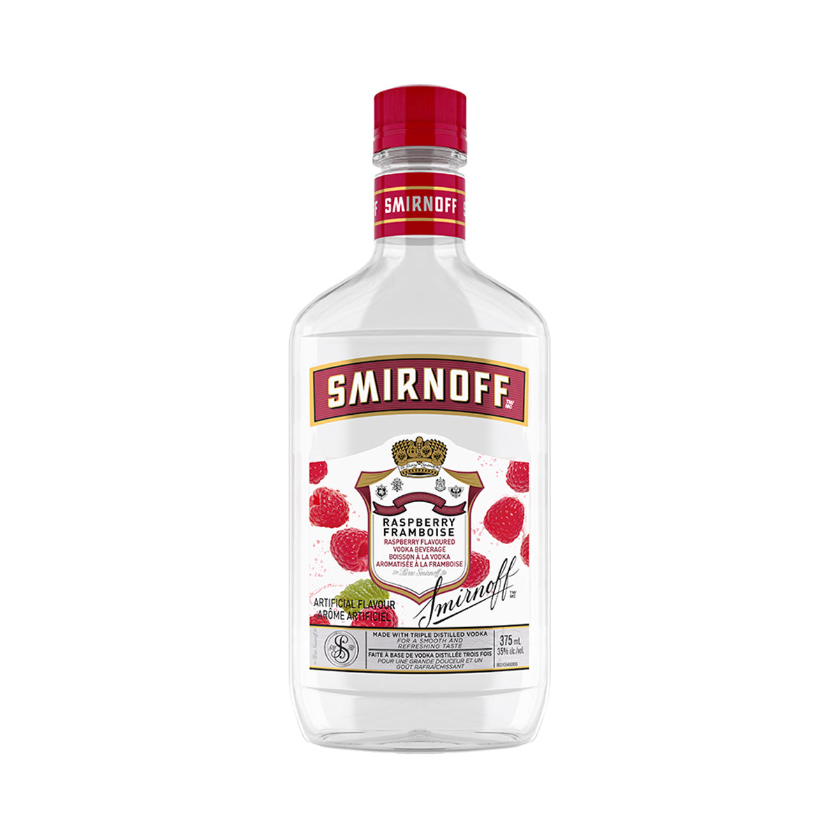 SMIRNOFF RASPBERRY VODKA 375 mL