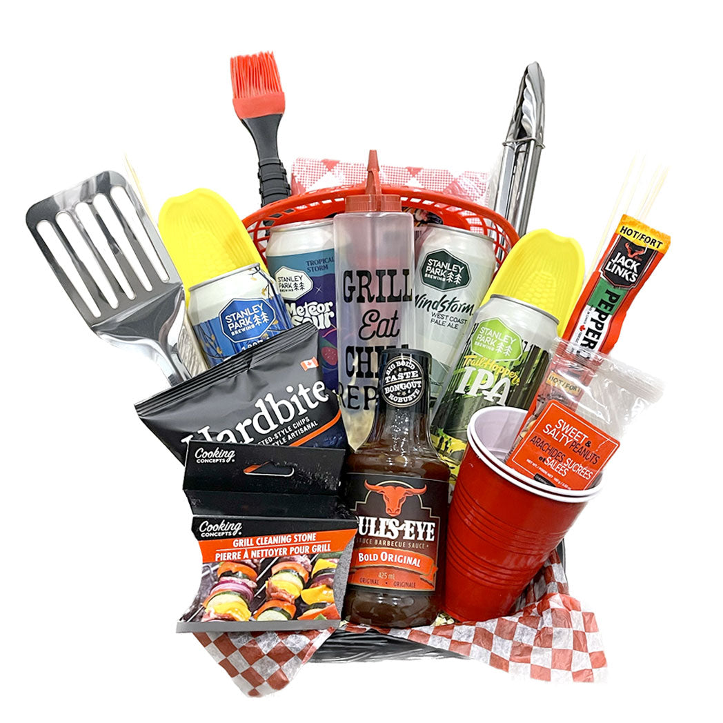 Stanley Park Brewing Beer Father's Day BBQ Gift Basket 4 x Mixed Beers