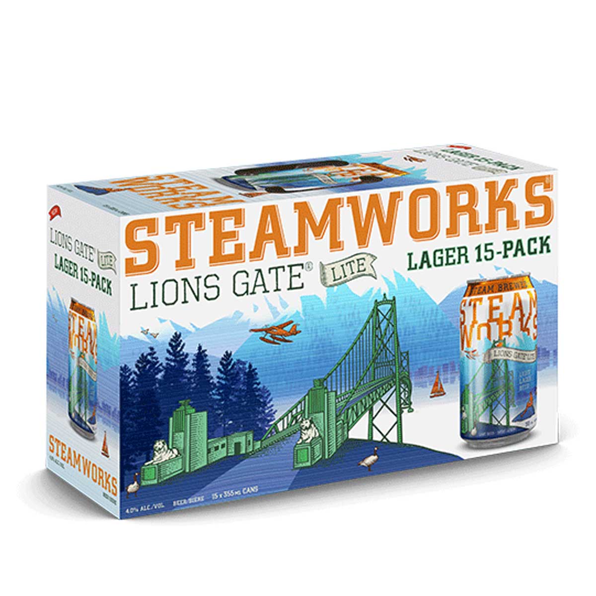 TAG Liquor Stores BC - Steamworks Lionsgate Lite Lager 15 Pack Cans-beer