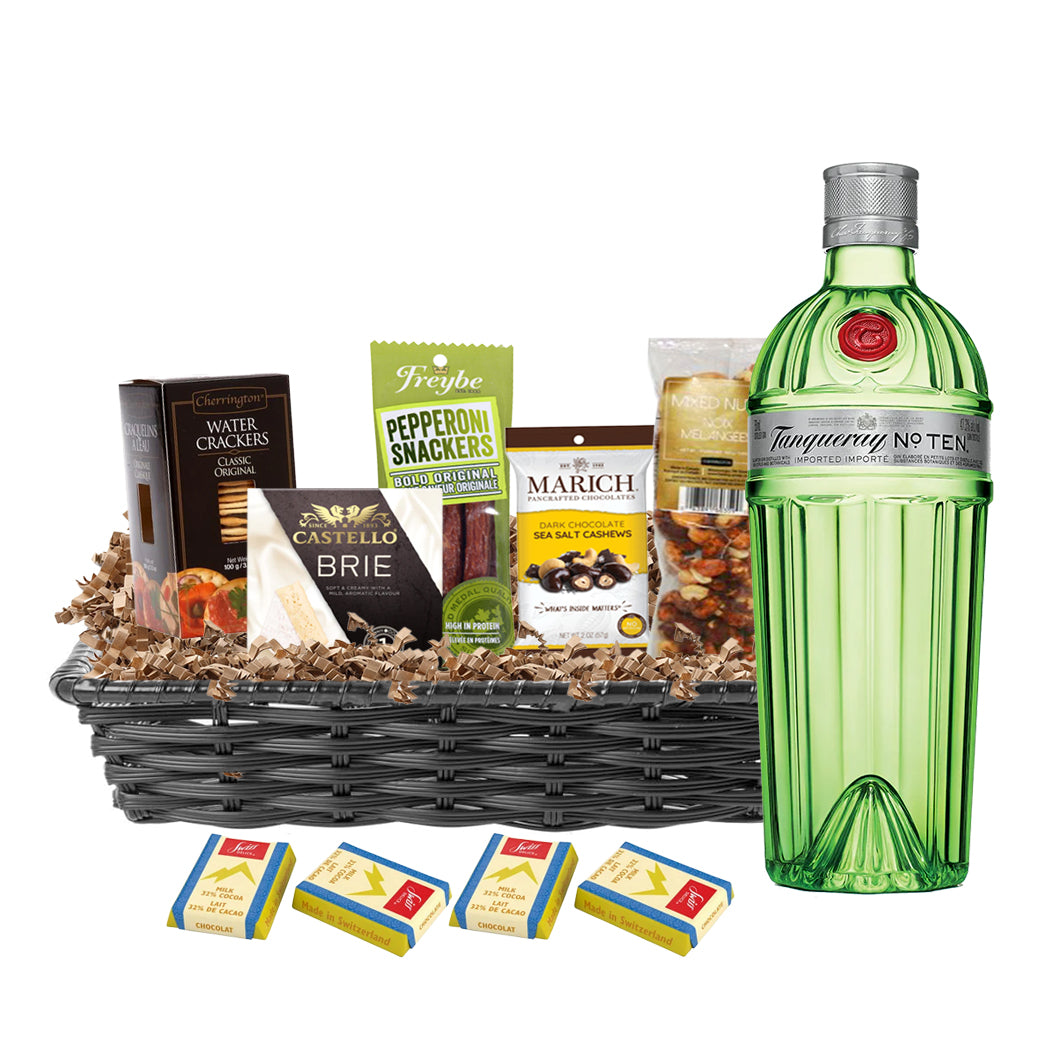 Tanqueray No. Ten Gin 750ml Gift Basket