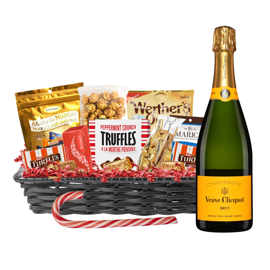 TAG Liquor Stores Liquor Gift Delivery Canada - Veuve Clicquot Champagne 750ml Christmas Gift Basket