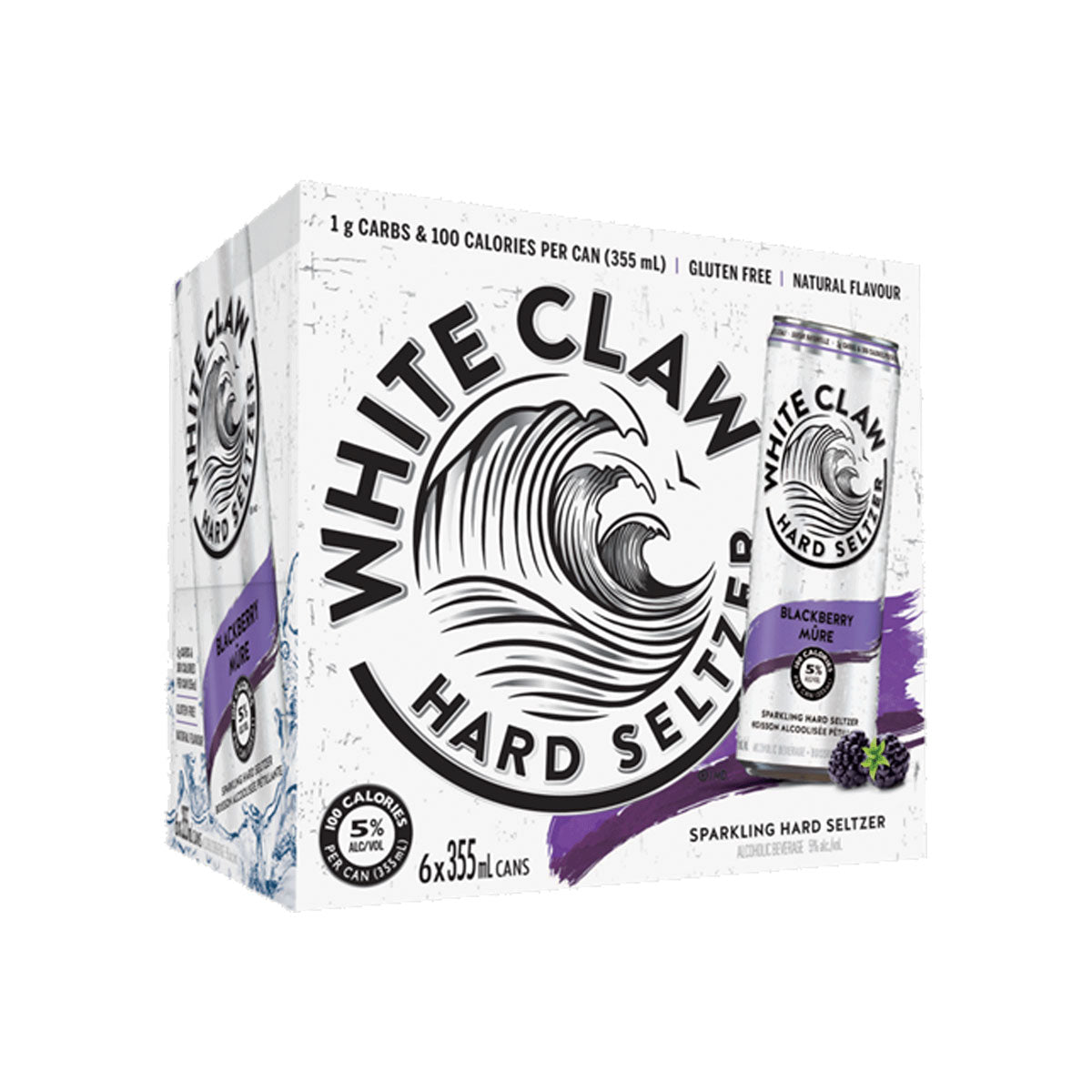 TAG Liquor Stores BC - White Claw Hard Seltzer Blackberry 6 Pack Cans