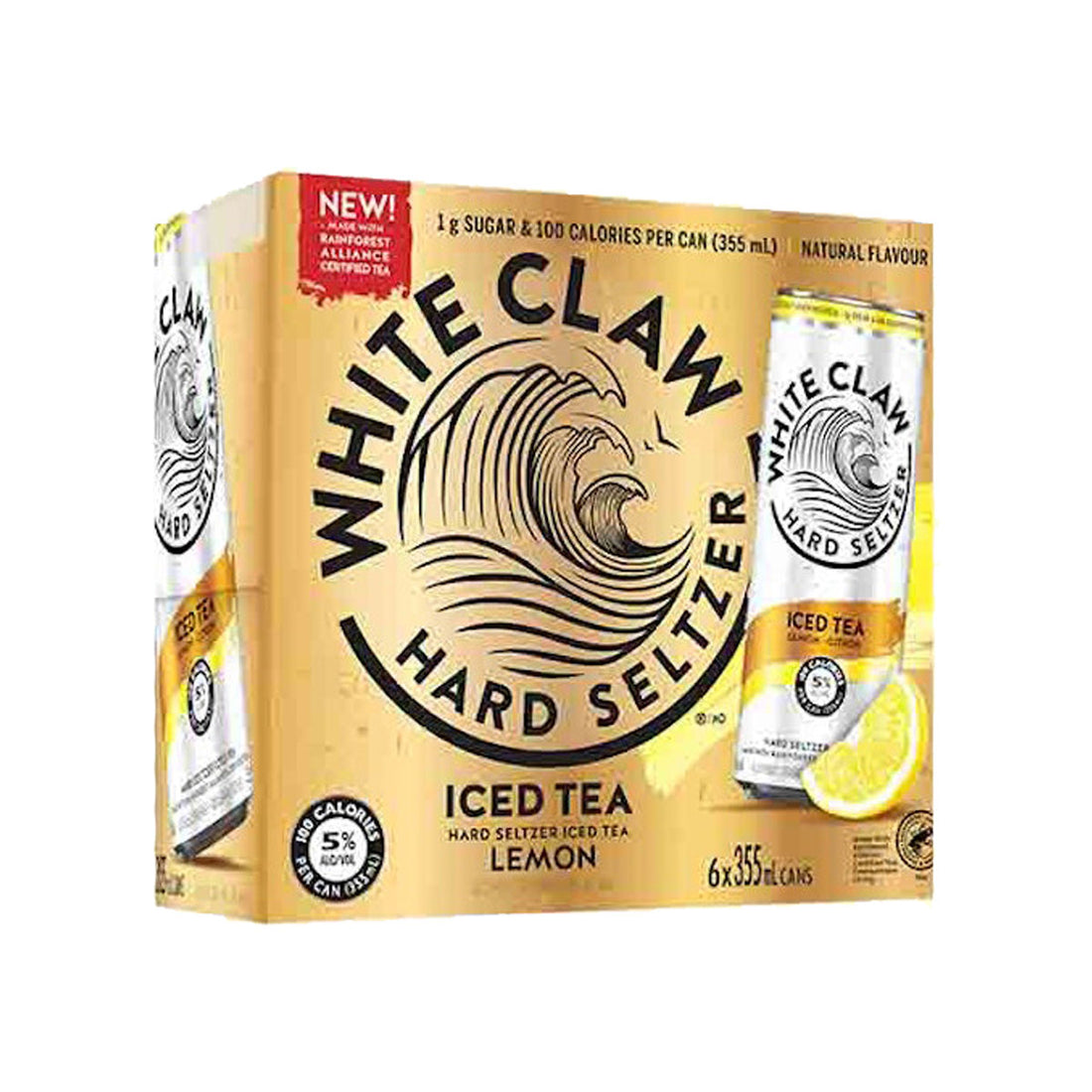 Tag Liquor Stores Delivery BC White Claw Iced Tea Lemon 6 Pack Cans