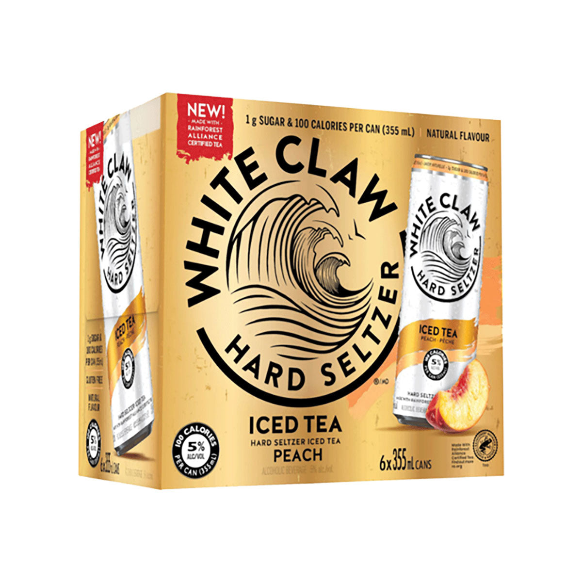 TAG Liquor Stores BC - White Claw Iced Tea Peach 6 Pack Cans