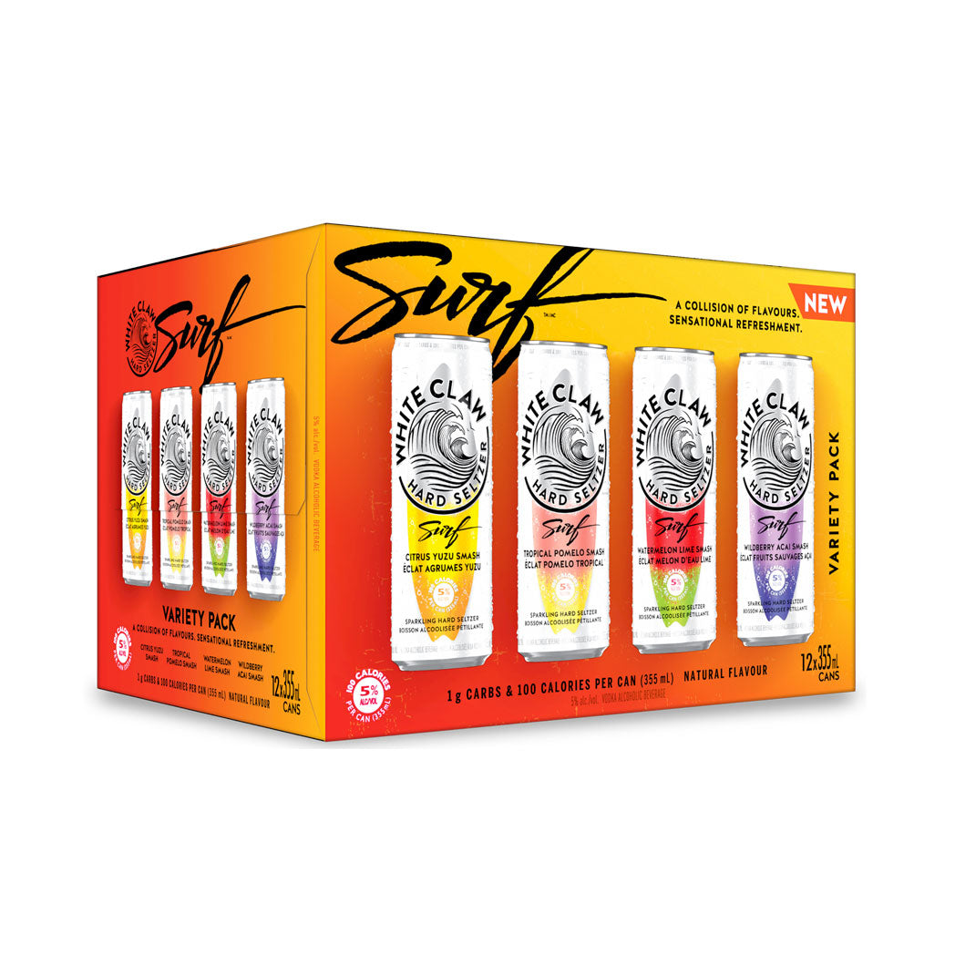 TAG Liquor Stores BC - White Claw surf Variety Pack 12 Cans