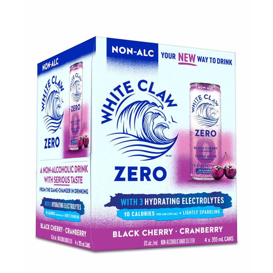White Claw Zero Proof Black Cherry Cranberry 4 Pack Cans