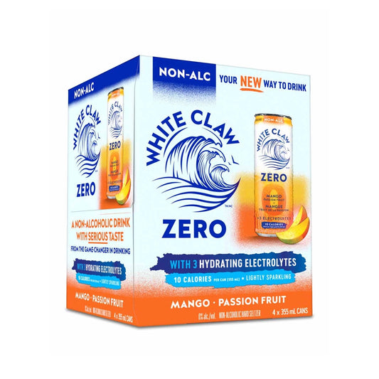 White Claw Zero Proof Mango Passion Fruit 4 Pack Cans