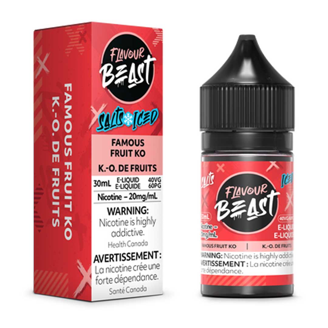 TAG Liquor Stores Canada Delivery -Flavour Beast E-Liquid Famous Fruit KO Iced -tagliquorstores.com