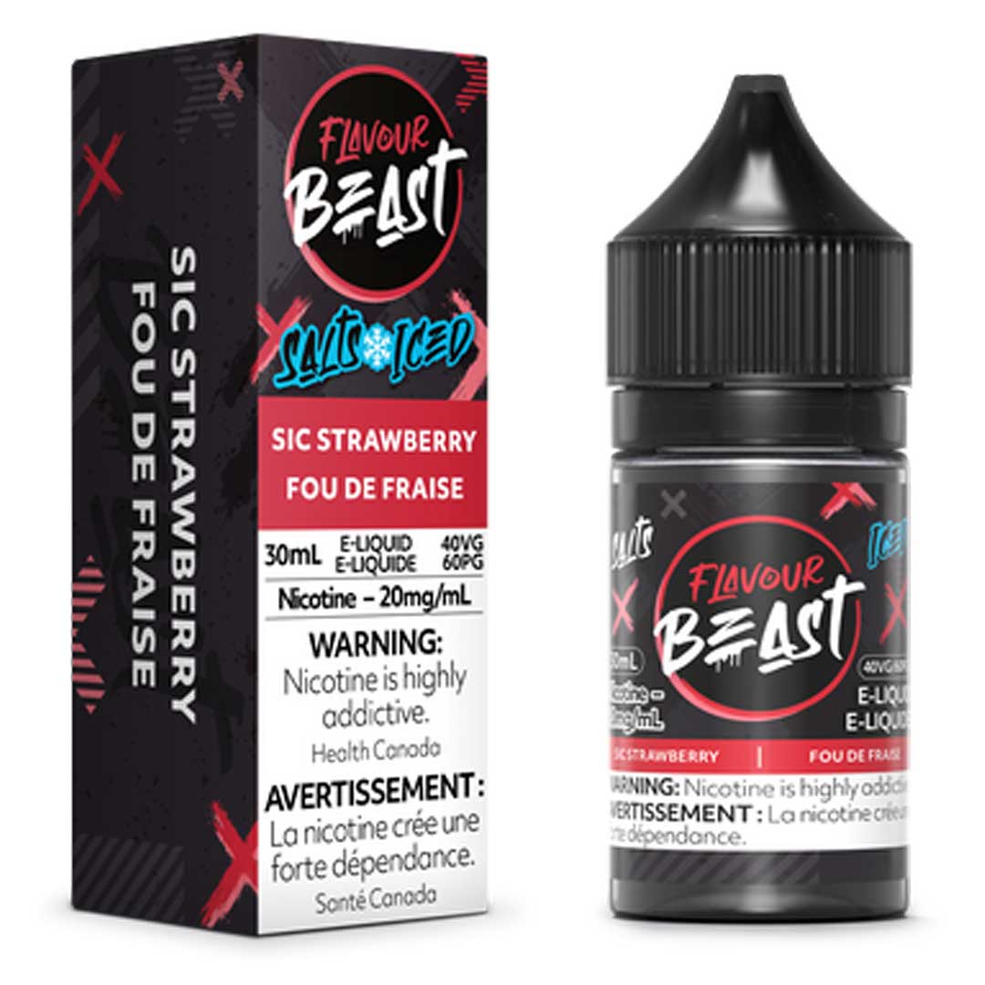 TAG Liquor Stores Canada Delivery -Flavour Beast E-Liquid Sic Strawberry Iced -tagliquorstores.com