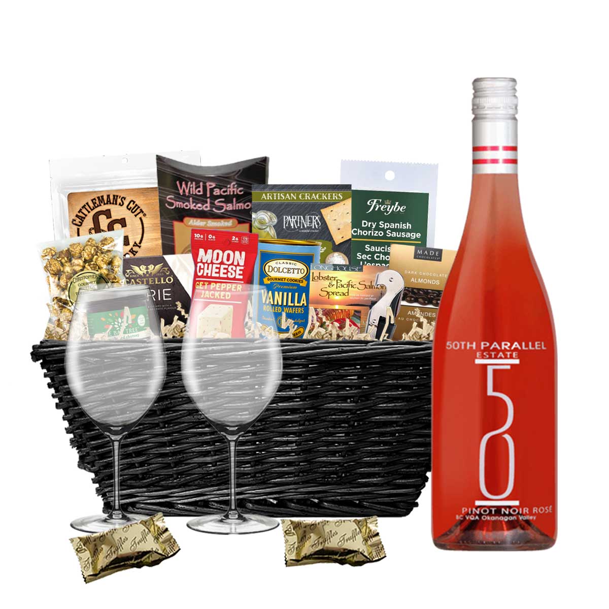 TAG Liquor Stores BC - 50th Parallel Estate Pinot Noir Rosé 750ml Gift Basket