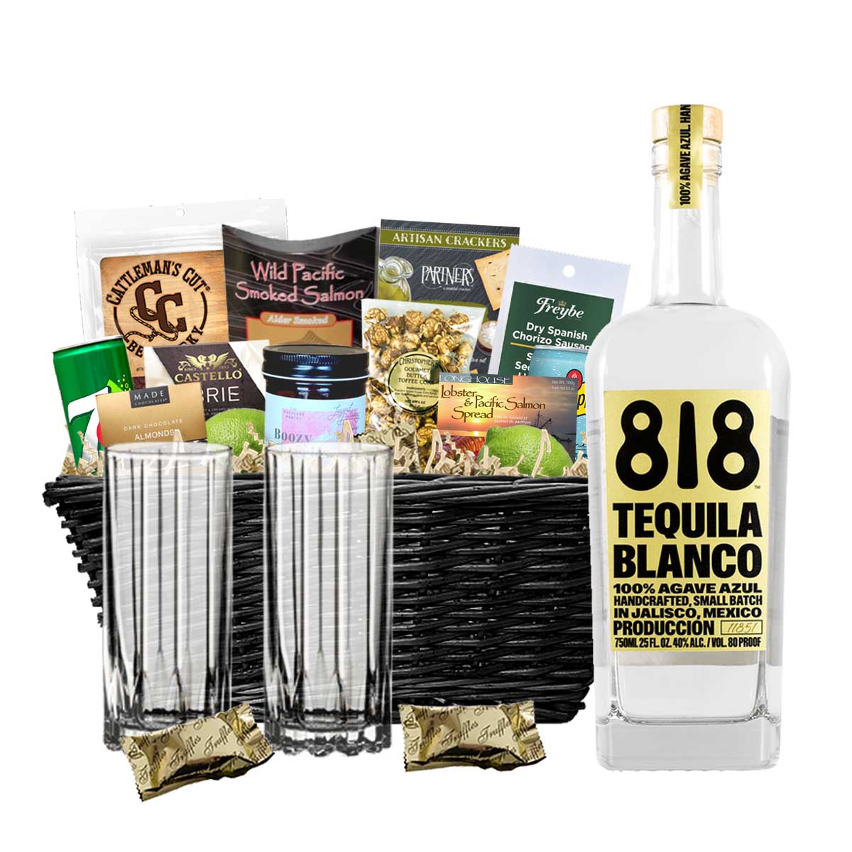 TAG Liquor Stores BC - 818 Blanco Tequila 750ml Gift Basket