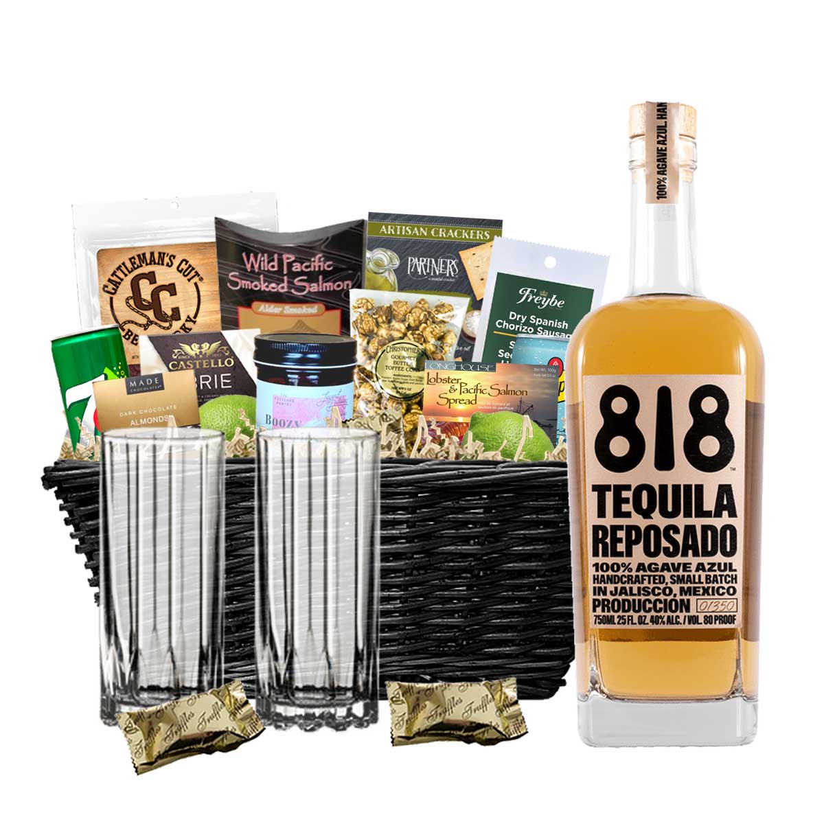 TAG Liquor Stores BC - 818 Reposado Tequila 750ml Gift Basket