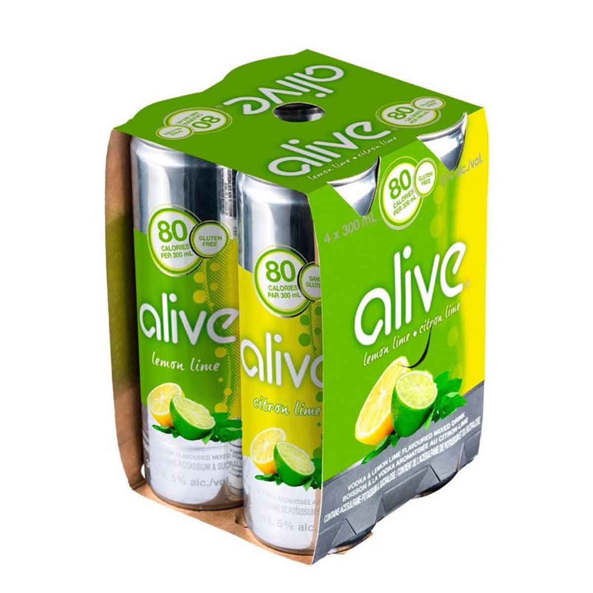 TAG Liquor Stores BC-Alive Lemon & Key Lime Vodka Cooler 4 Cans