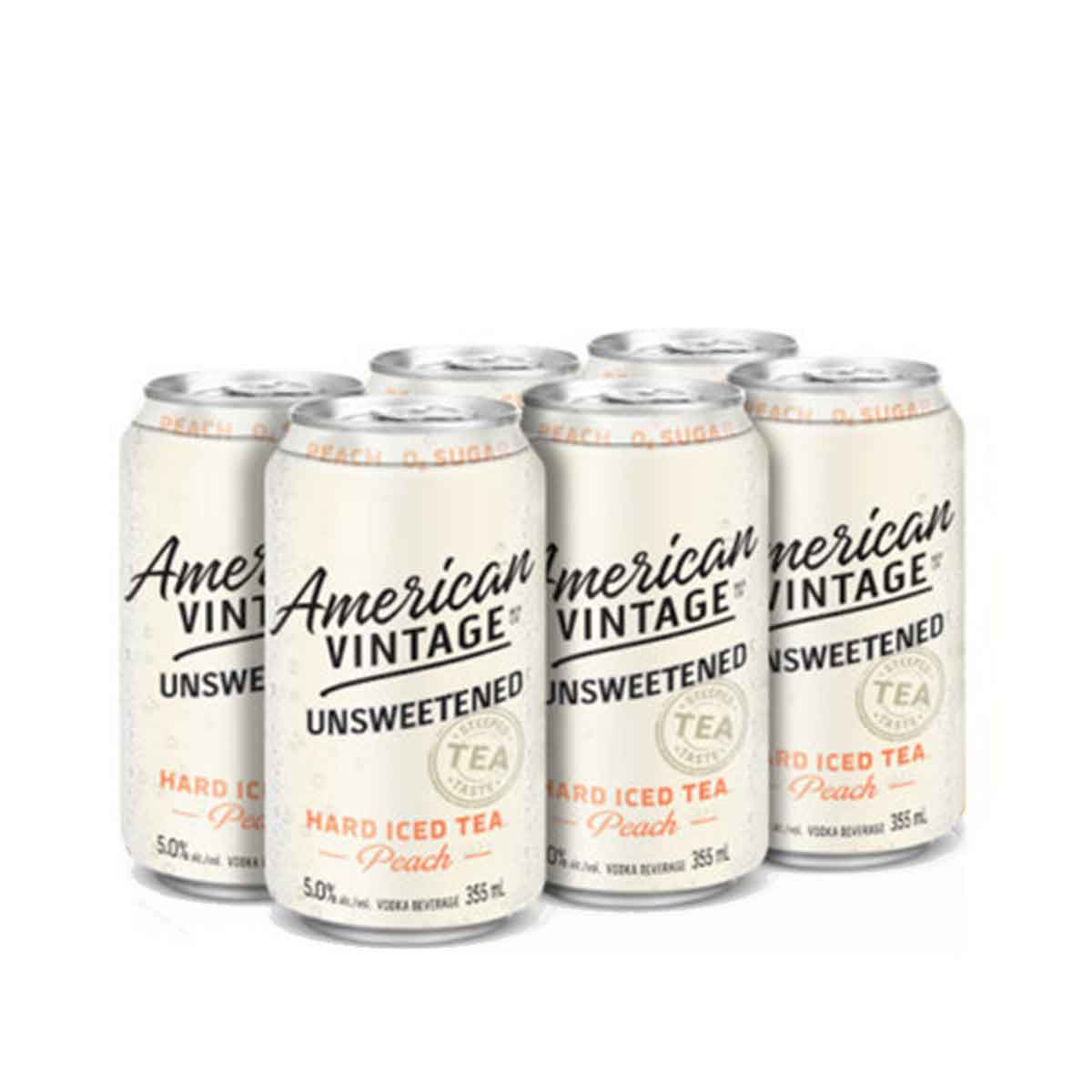 TAG Liquor Stores BC-American Vintage Iced Tea Unsweetened Peach 6 Cans