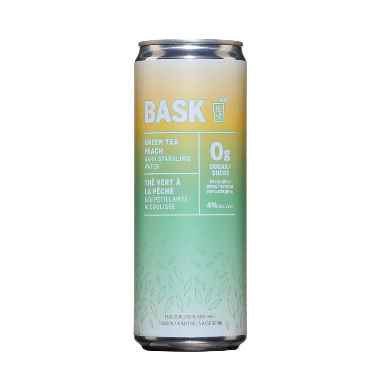 TAG Liquor Stores BC - BASK Green Tea Peach Hard Sparkling Water 6 Pack Cans
