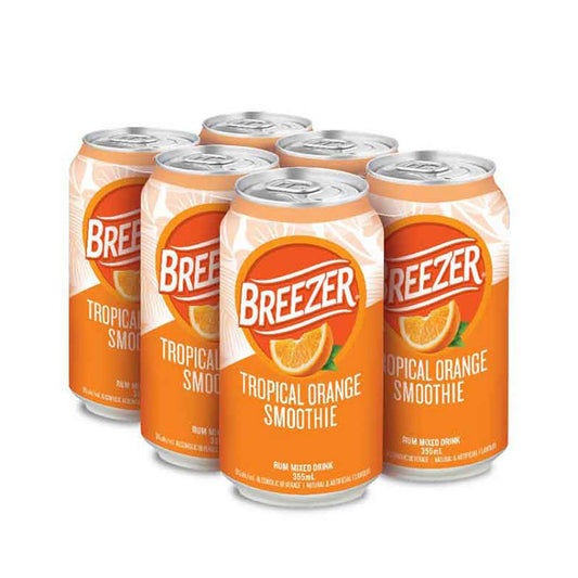 TAG Liquor Stores BC-Bacardi Breezer Tropical Orange Smoothie 6 Pack Cans