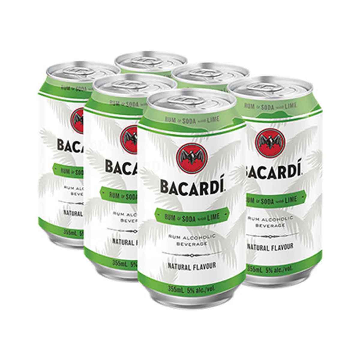 TAG Liquor Stores BC-Bacardi Rum Soda With Lime 6 Pack Cans