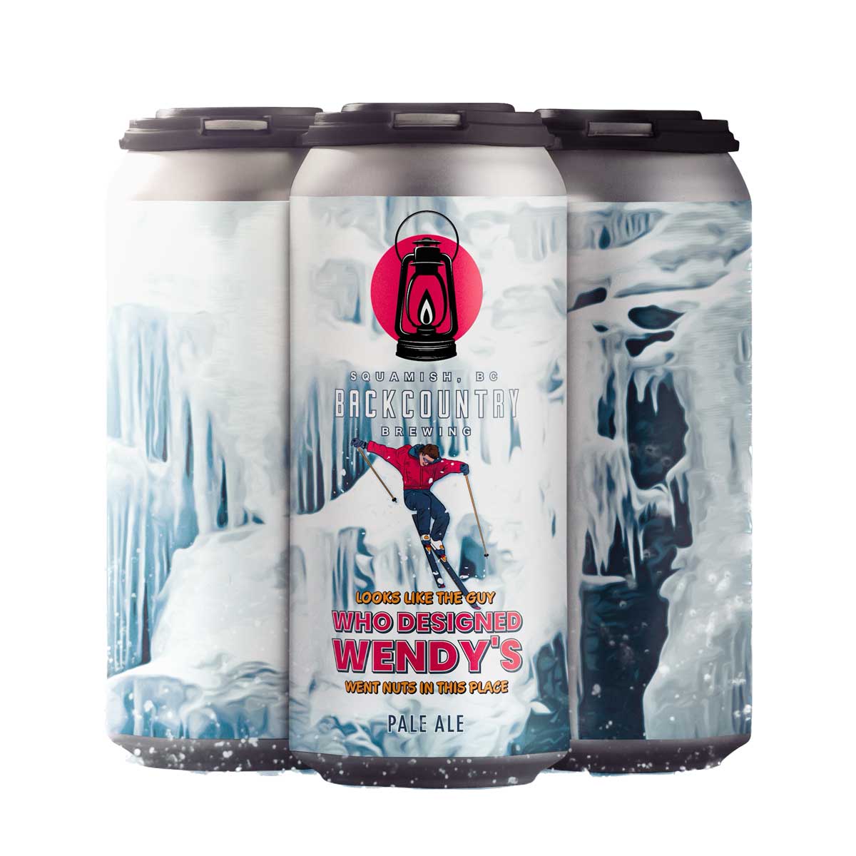 TAG Liquor Stores BC - Backcountry Brewing "Looks like the guy who designed Wendy's went nuts in this place" Pale Ale 4 Pack Cans