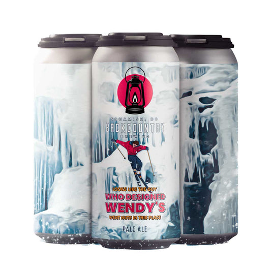 TAG Liquor Stores BC - Backcountry Brewing "Looks like the guy who designed Wendy's went nuts in this place" Pale Ale 4 Pack Cans