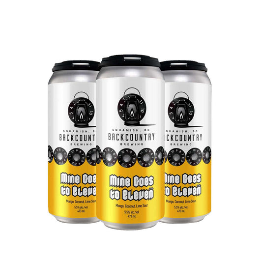 Backcountry Brewing Mine Goes to Eleven Mango Coconut Lime Sour 4 Pack Cans