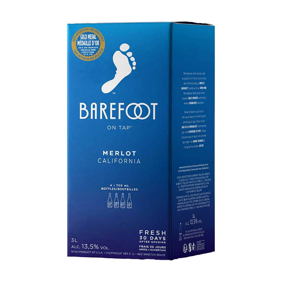 TAG Liquor Stores BC-Barefoot Merlot 3L Box