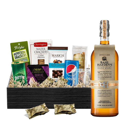 TAG Liquor Stores BC - Basil Hayden's 8 Year Old Small Batch Bourbon 750ml Gift Basket