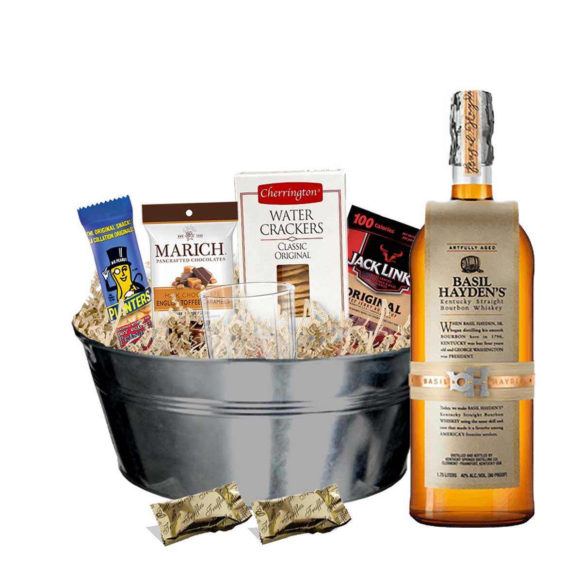 Basil Hayden s 8 Year Old Small Batch Bourbon 750ml Gift Basket