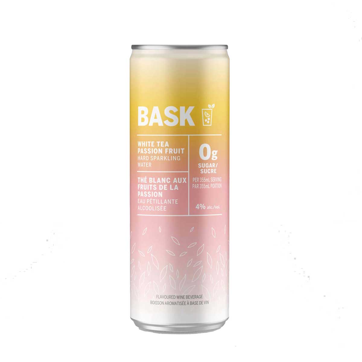 TAG Liquor Stores BC-BASK White Tea Passion Fruit Hard Sparkling Water 4 Pack Cans