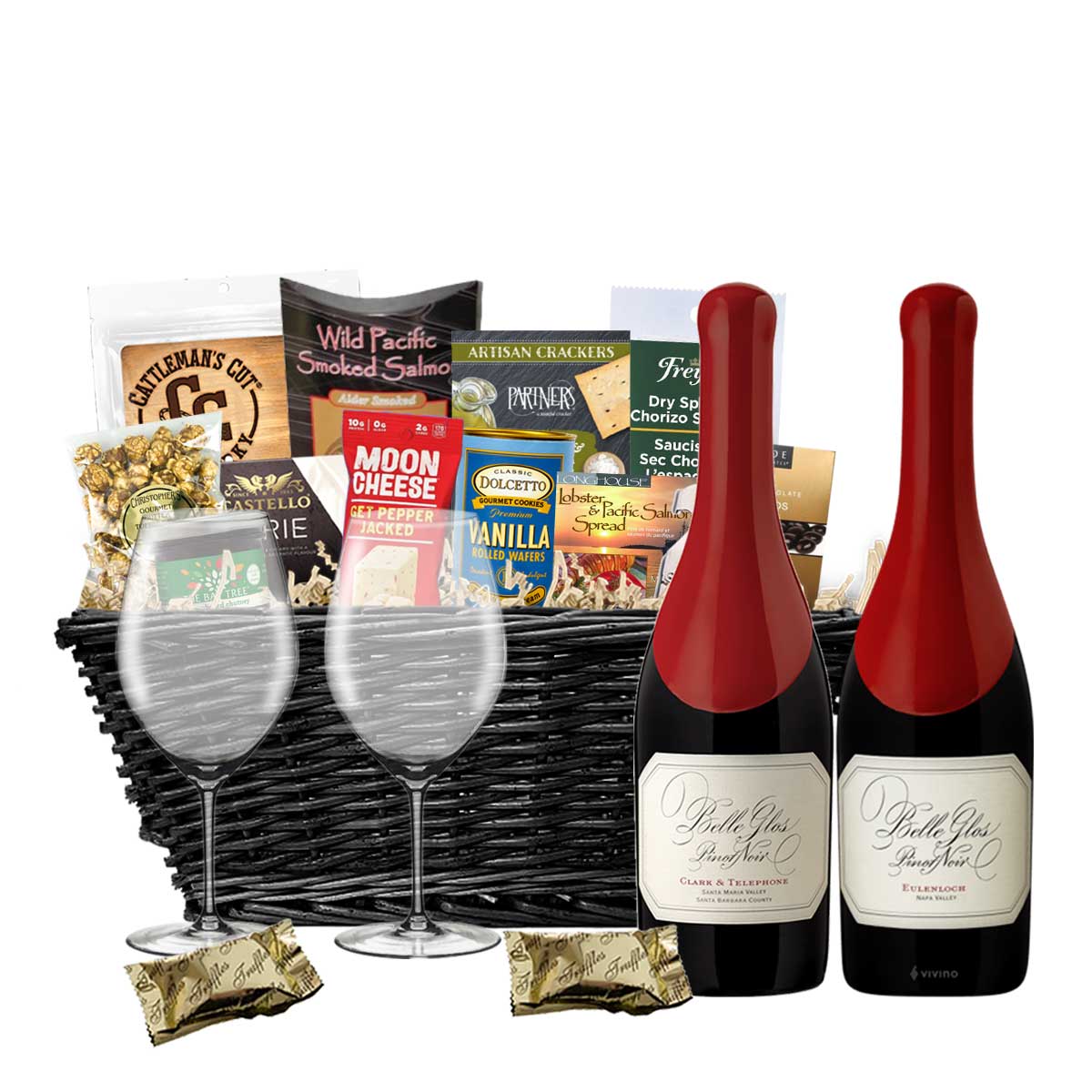 TAG Liquor Stores BC - Belle Glos Clark & Telephone Pinot Noir & Belle Glos Eulenloch 750ml x 2 Gift Basket