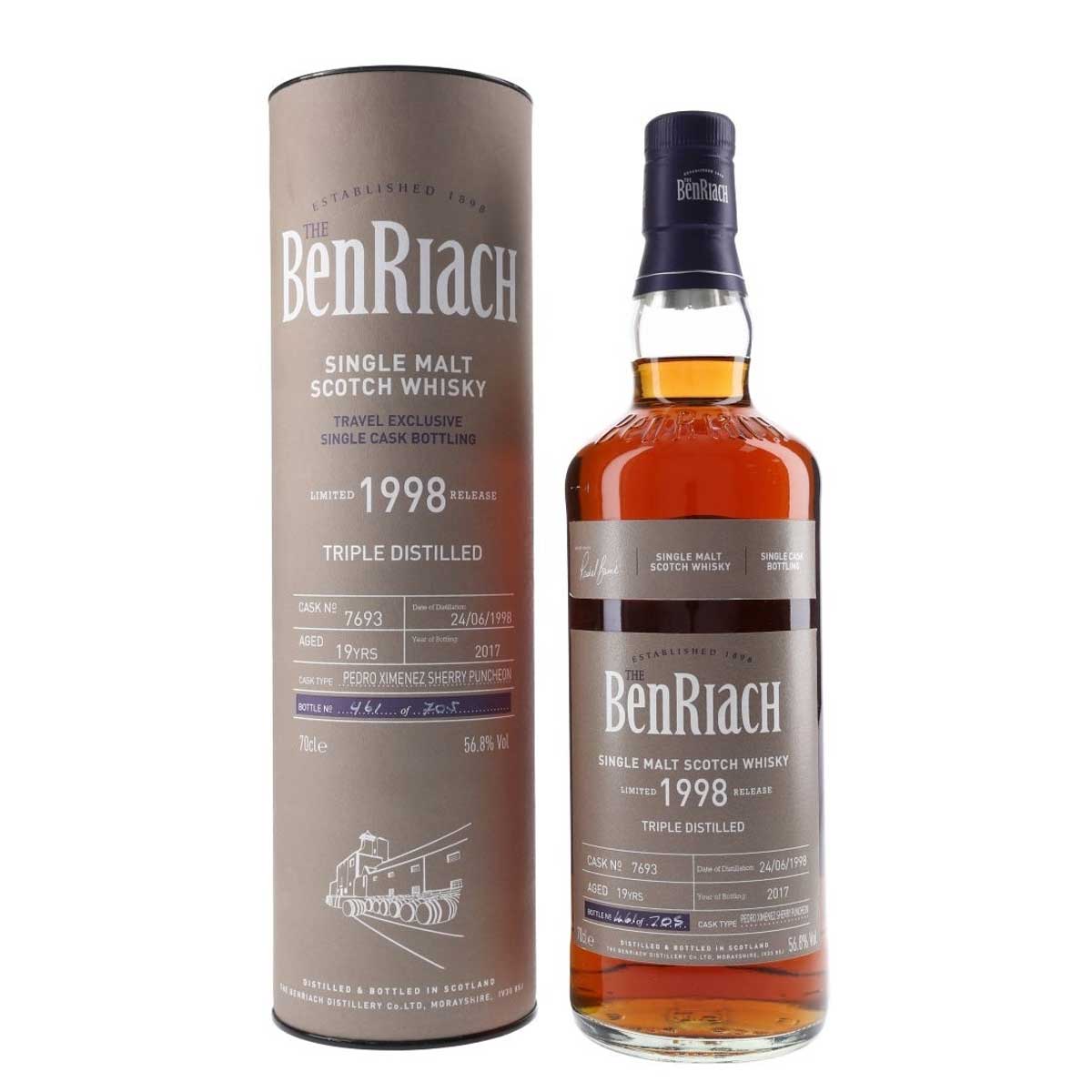 TAG Liquor Stores Delivery BC - Benriach 1998 Single Cask Scotch Whisky 750ml