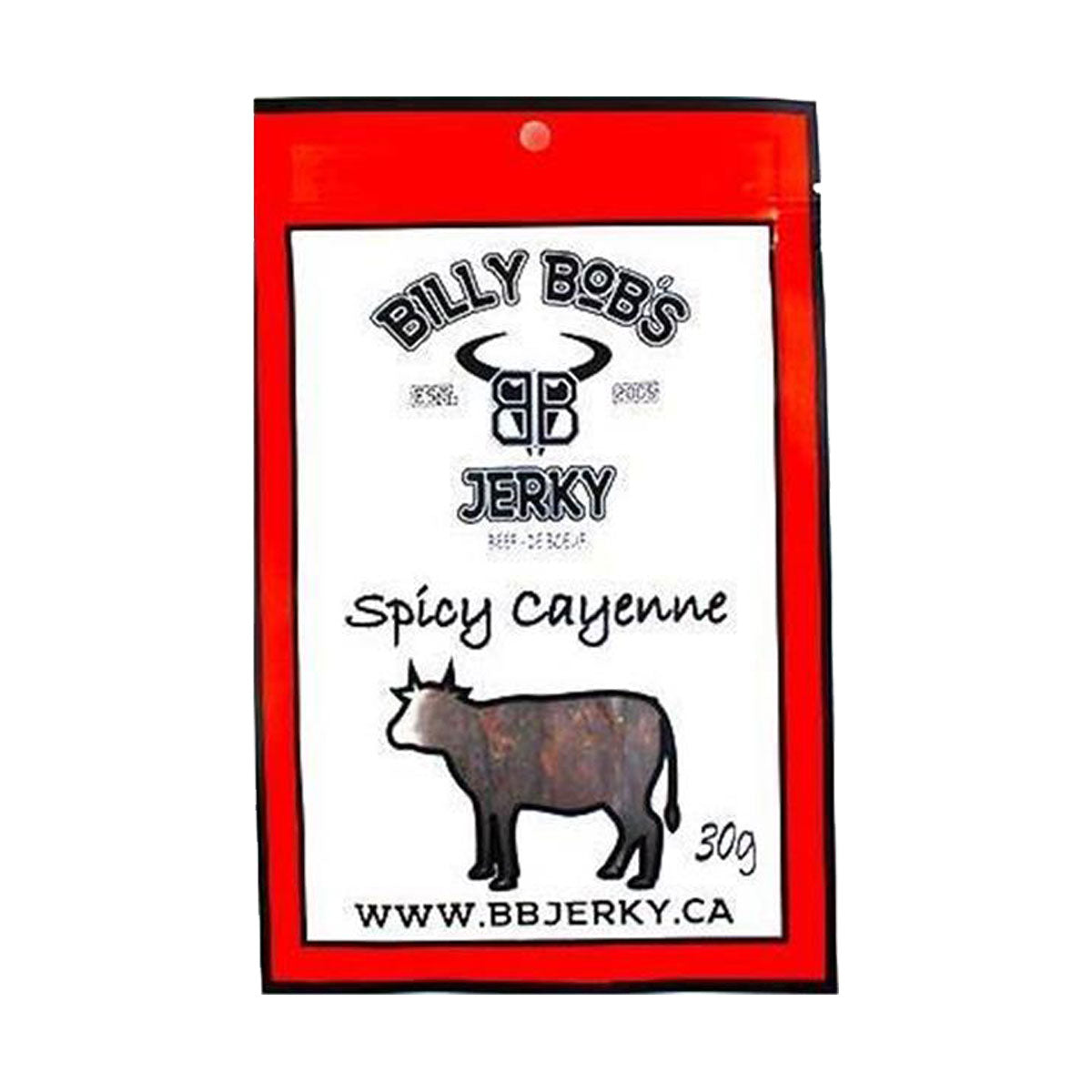 TAG Liquor Stores BC - Billy Bob's Spicy Cayenne Beef Jerky 30 gram Bag