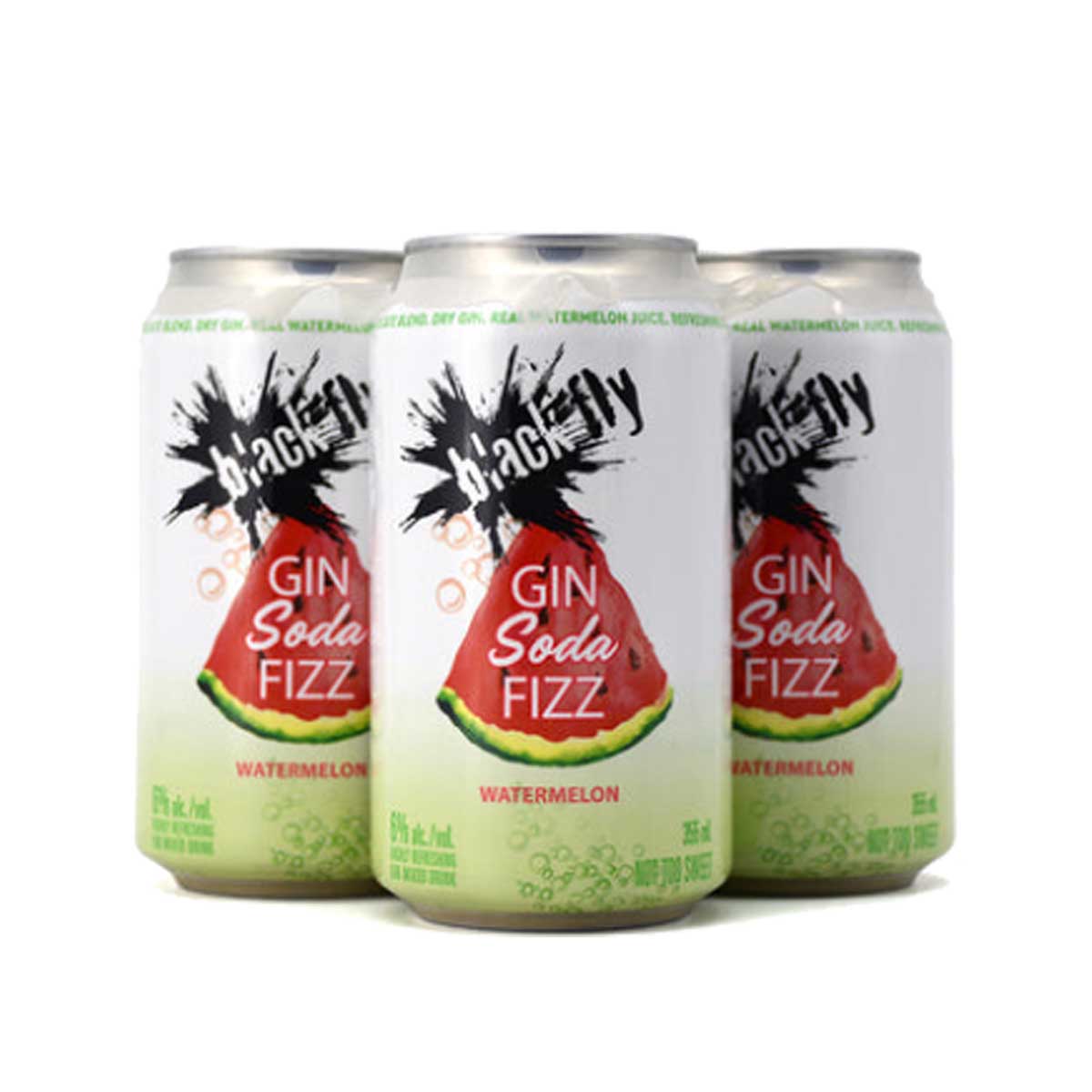 TAG Liquor Stores Delivery - Black Fly Watermelon Gin Soda Fizz 6 Pack Cans
