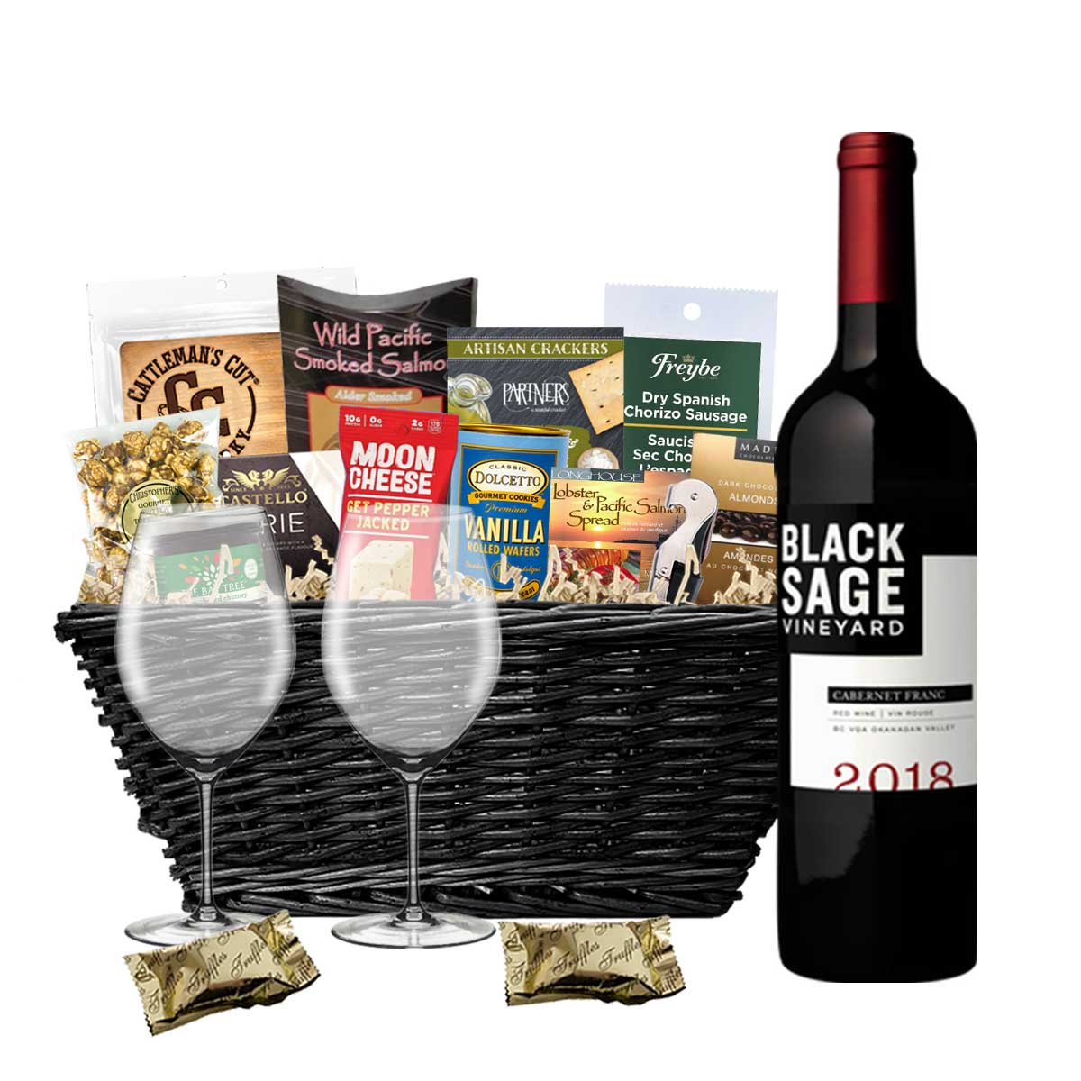 TAG Liquor Stores BC - Black Sage Cabernet Franc 750ml Gift Basket