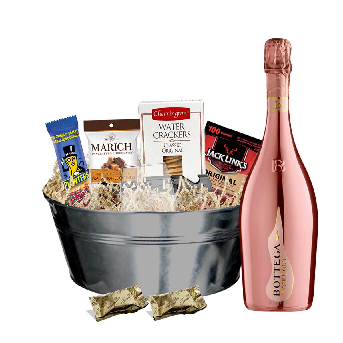 TAG Liquor Stores BC - Bottega Rose Gold Prosecco 750ml Gift Basket