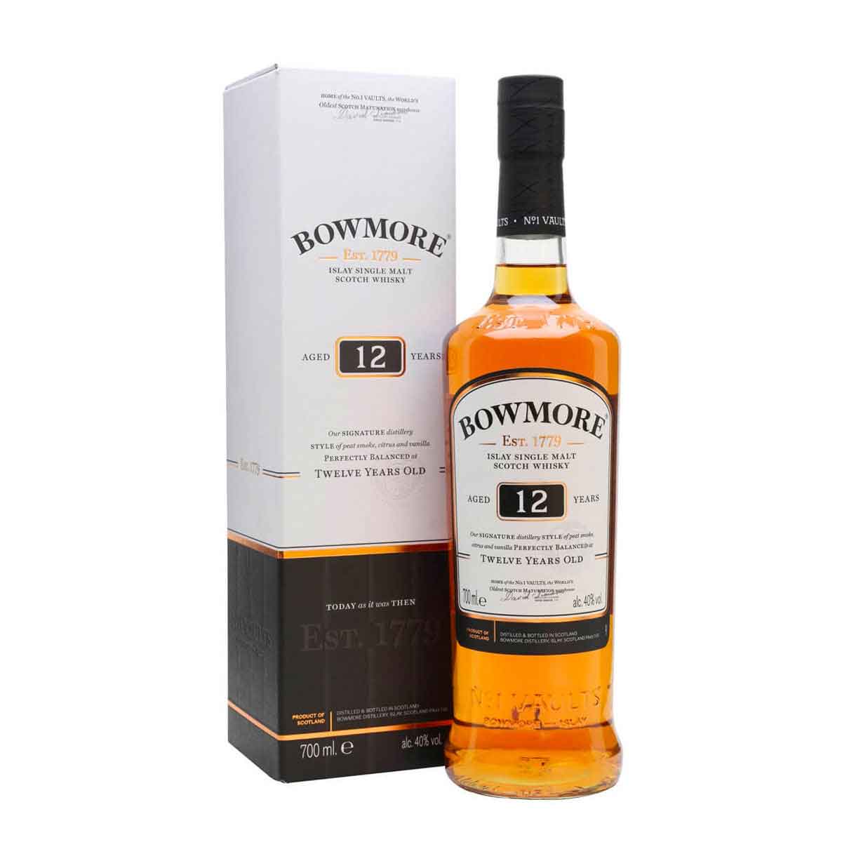 TAG Liquor Stores BC-Bowmore 12 Year Old Islay Single Malt Scotch Whisky 750ml