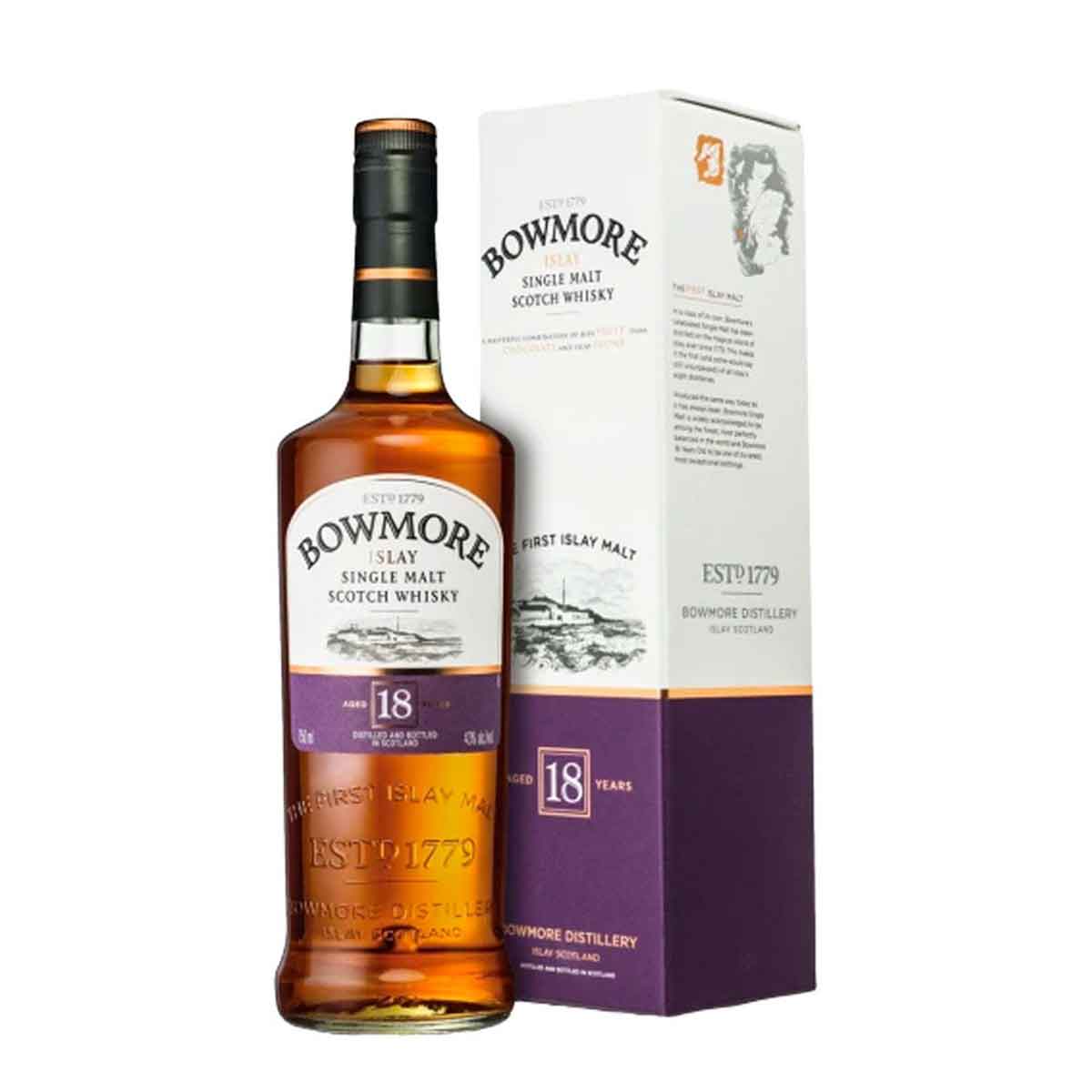 TAG Liquor Stores BC-Bowmore 18 Year Islay Single Malt Scotch Whisky 750ml
