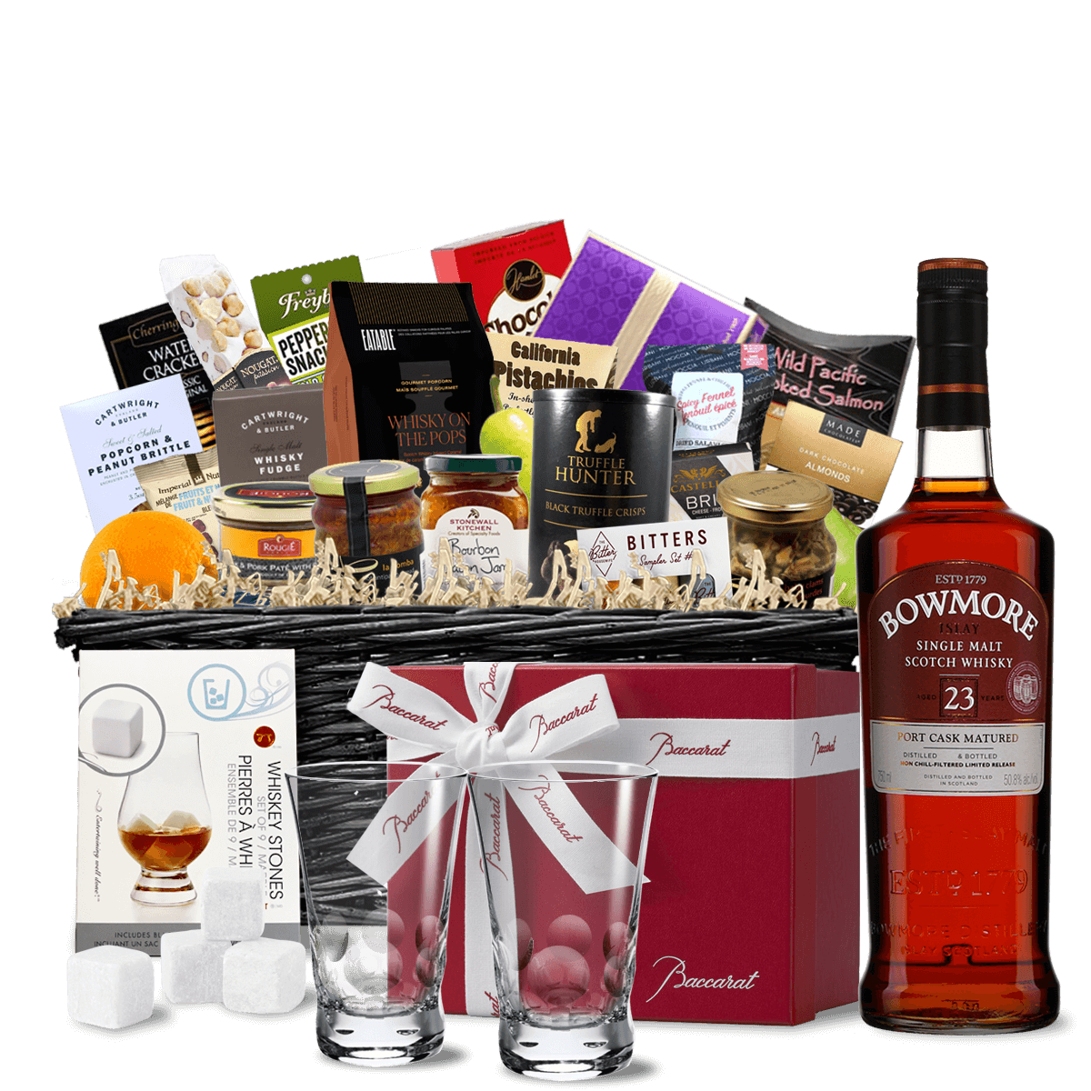 TAG Liquor Stores BC - Bowmore 23 Year Scotch Whisky Ultra Luxe Gift Basket