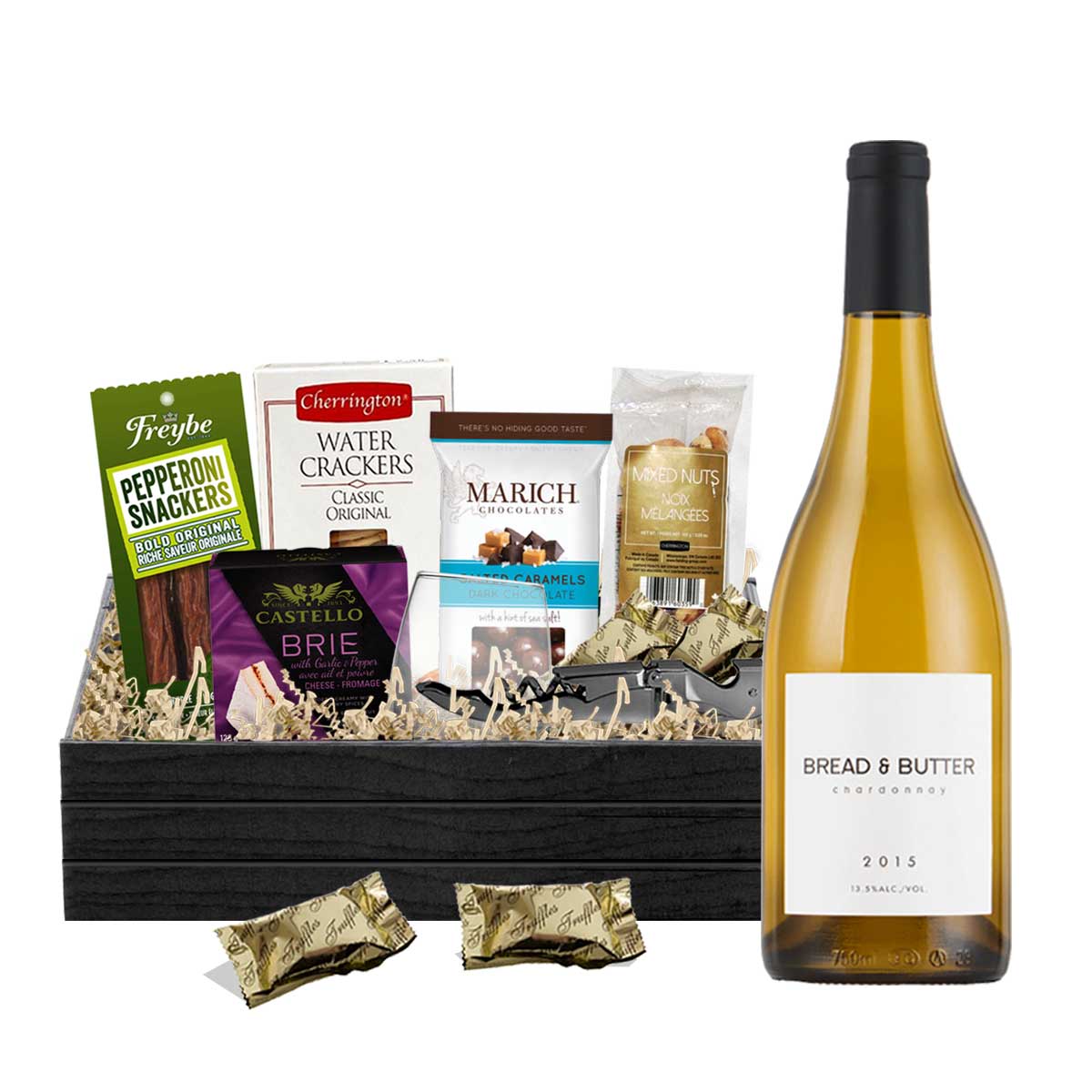 TAG Liquor Stores BC - Bread & Butter Chardonnay 750ml Gift Basket