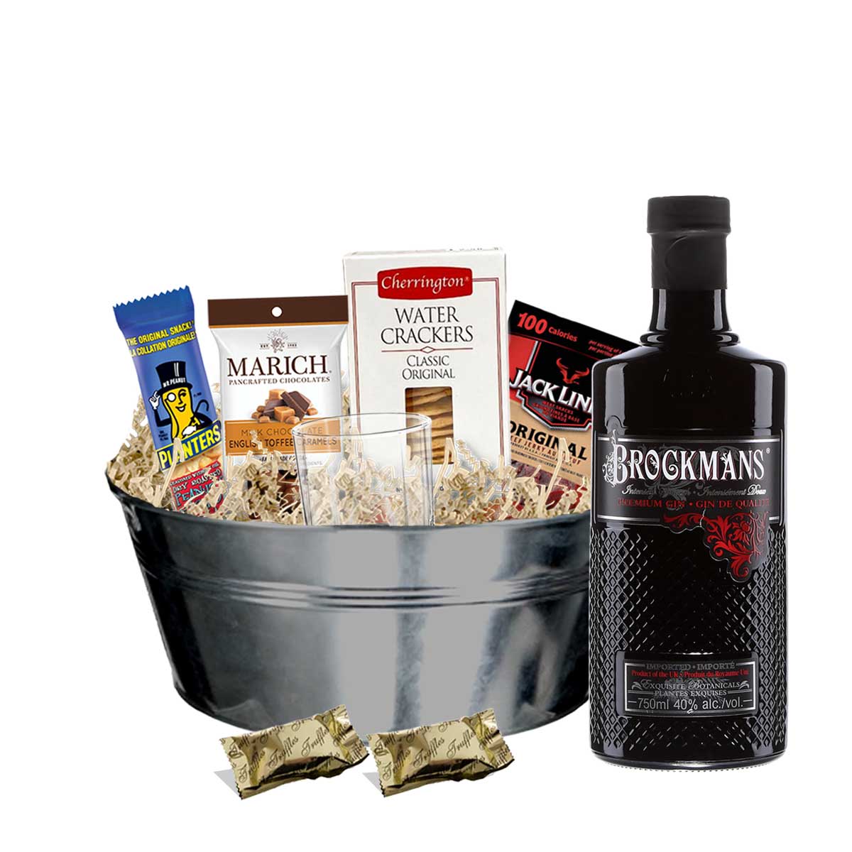 TAG Liquor Stores BC - Brockmans Gin 750ml Gift Basket