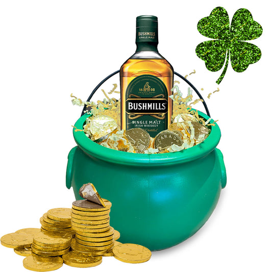 TAG Liquor Stores BC - Luck of the Irish Bushmills 10 Year Whiskey & Chocolate Coins Gift Set