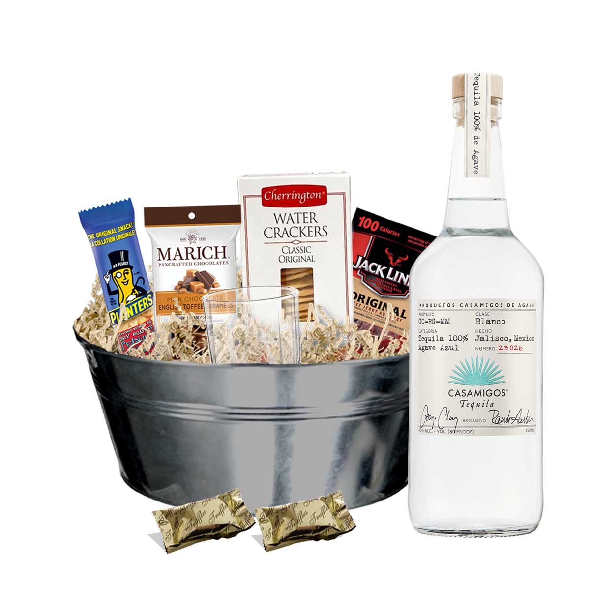 TAG Liquor Stores BC - Casamigos Blanco Tequila 750ml Gift Basket