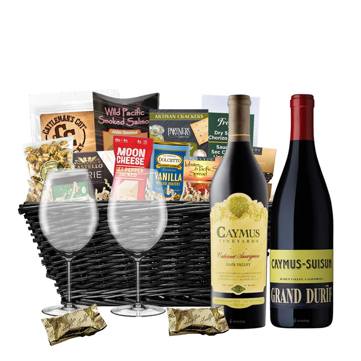 TAG Liquor Stores BC - Caymus Cabernet Sauvignon & Caymus Grand Durif 750ml x 2 Gift Basket
