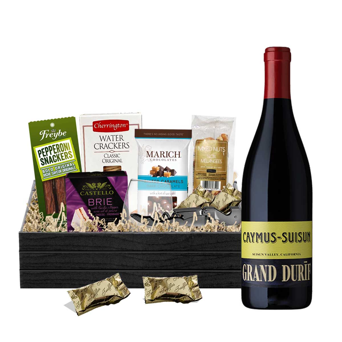 TAG Liquor Stores BC - Caymus-Suisun Grand Durif 750ml Gift Basket