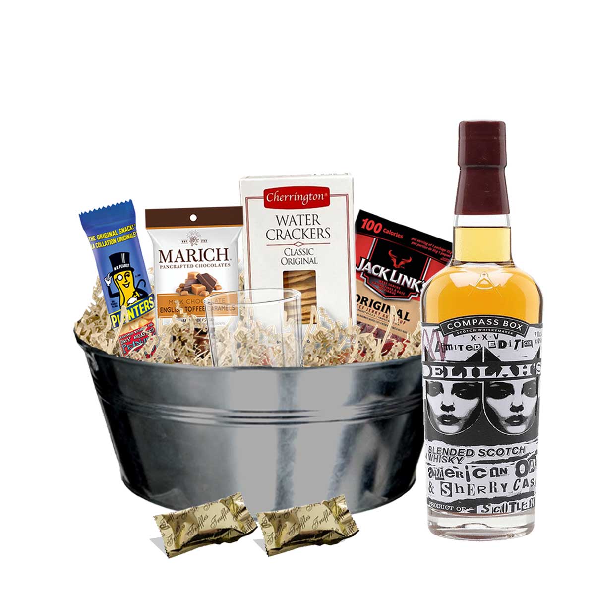 TAG Liquor Stores BC - Compass Box Delilah's XXV Blended Scotch Whisky 750ml Gift Basket