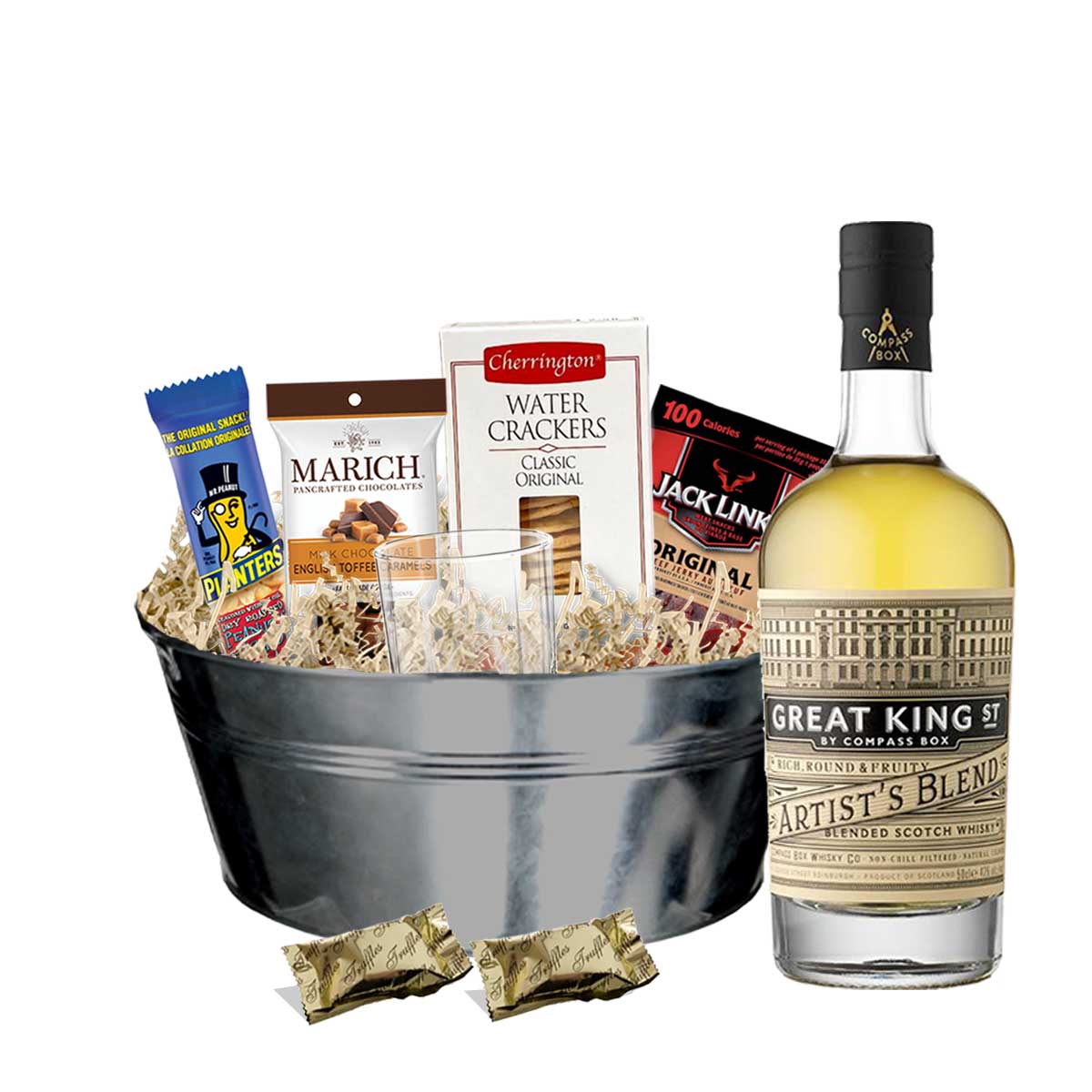 TAG Liquor Stores BC - Compass Box Great King Street Artist's Blend Scotch Whisky 750ml Gift Basket