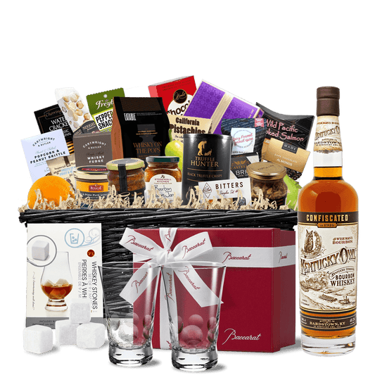 TAG Liquor Stores BC - Confiscated Kentucky Owl Bourbon Whiskey Ultra Luxe Gift Basket