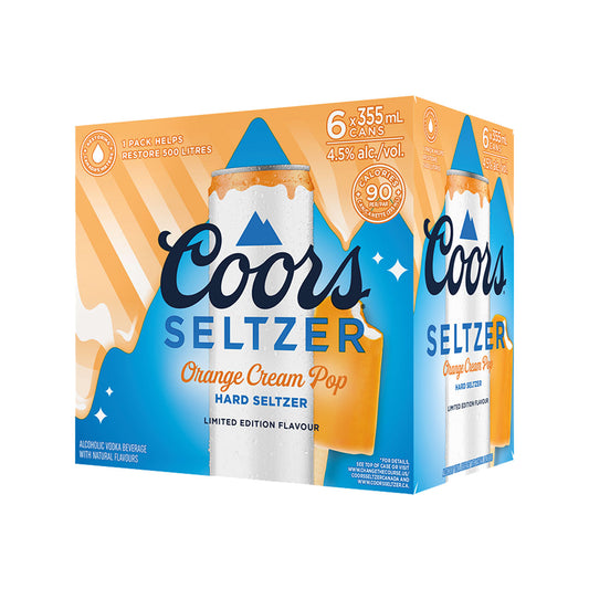 TAG Liquor Stores BC - Coors Seltzer Orange Cream Pop 6 Pack Cans